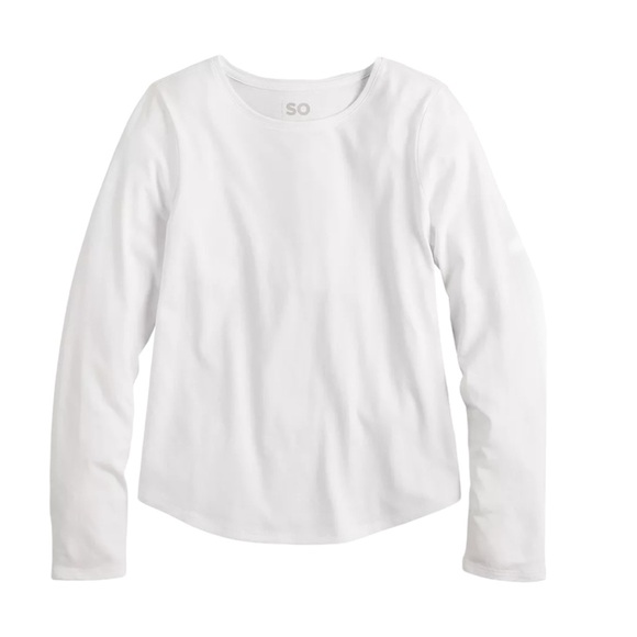 SO Other - girls SO favorite tee white long sleeve size 7
